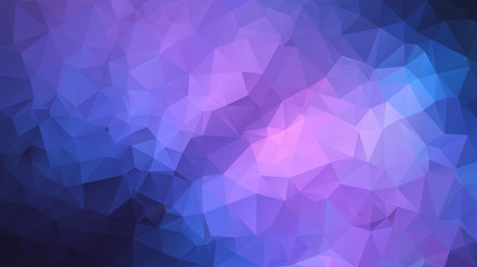 Abstract low poly background. Pattern of triangles. Polygonal design. Fullcolor all colors of the rainbow. Violet, blue color. Raster copy