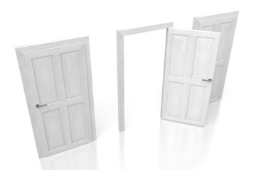 3D three doors concept