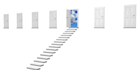 3D stairway to heaven concept