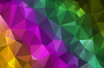 Abstract low poly background. Pattern of triangles. Polygonal design. Stretching to the black. All colors of the rainbow. All colors of the rainbow. Raster copy