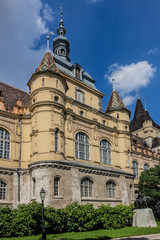 Vajdahunyad Castle (1896) in the City Park. Budapes, Hungary.