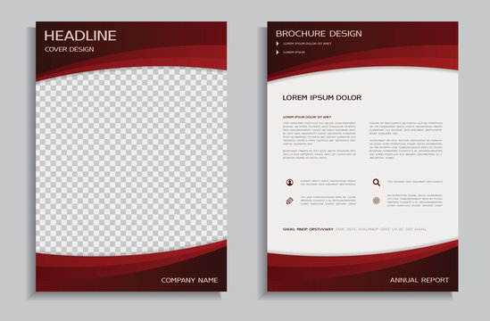 Flyer design template, front and back brochure page