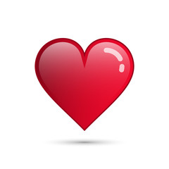 Red heart illustration, Vector.