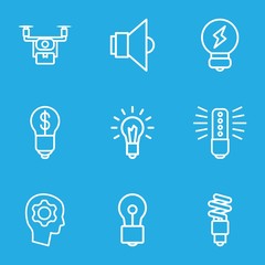 Set of 9 innovation outline icons