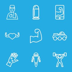 Set of 9 arm outline icons