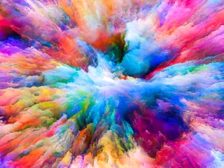 Foto auf Acrylglas Gemixte farben Metaphorische surreale Farbe