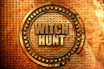 witchhunt, 3D rendering, metal text