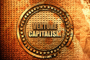 venture capitalism, 3D rendering, metal text
