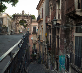 View of the Penninello street, Catania