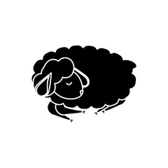 Sheep sleeping cartoon icon vector illustration graphic design