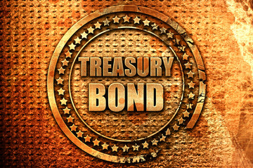 treasury bond, 3D rendering, metal text
