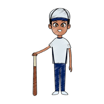 man baseball player icon image vector illustration design 
