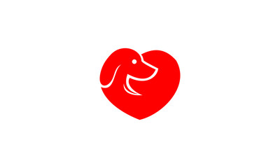 dog love heart icon