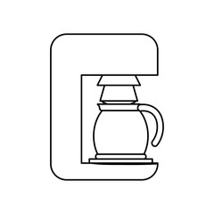 Coffee drink machine icon vector illustration graphic design