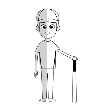 man baseball player icon image vector illustration design 