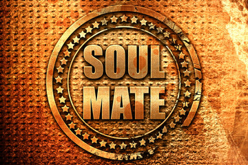 soulmate, 3D rendering, metal text