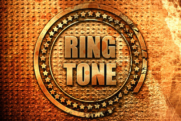 ringtone, 3D rendering, metal text