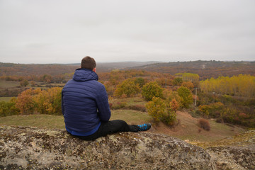 admirando el paisaje