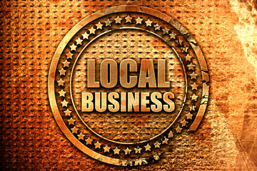 local business, 3D rendering, metal text