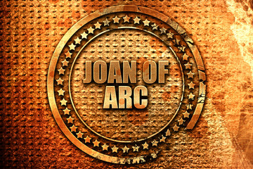 joan of arc, 3D rendering, metal text