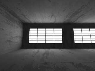 Empty dark abstract concrete room interior architecture