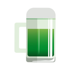 irish beer jar icon over white background. colorful design. vector illustration