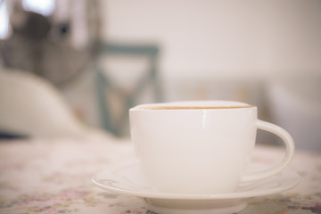  capuchino coffee on table in cafe shop