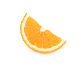 Fresh orange slice, isolated on white