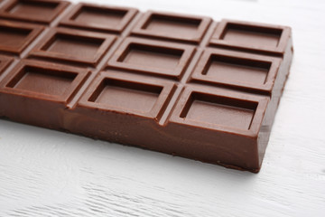 Chocolate bar, closeup