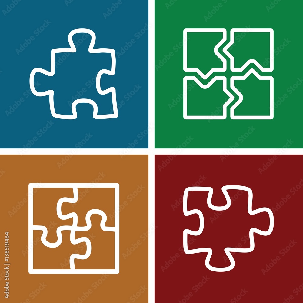 Poster Set of 4 join outline icons