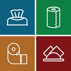 Set of 4 tissue outline icons