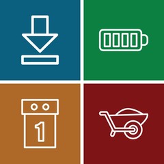 Set of 4 load outline icons