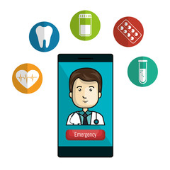 mobile health technology icons vector illustration design