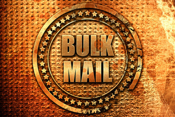 bulk mail, 3D rendering, metal text