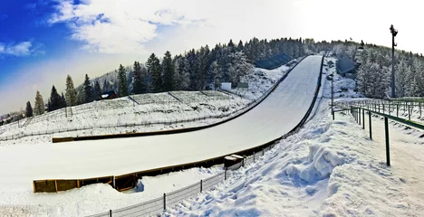 Zelfklevend Fotobehang Skispringen - Hill& 39 s Stadium in Polen © Łukasz Blechman