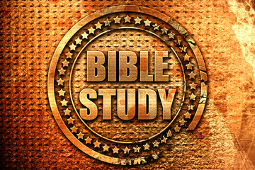 bible study, 3D rendering, metal text