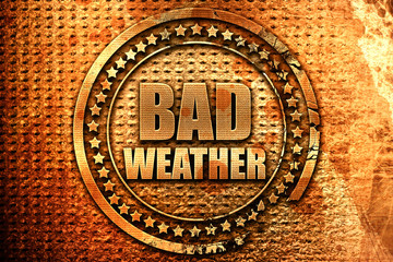 bad weather, 3D rendering, metal text