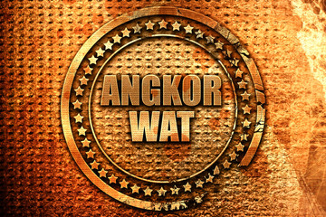 Angkor what, 3D rendering, metal text