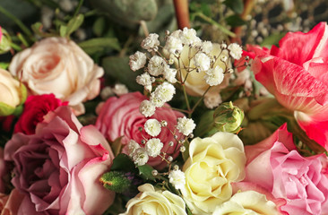 Beautiful fresh flowers background