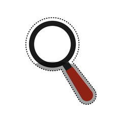 Magnifying glass lupe icon vector illustration graphic design