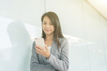 business woman using smartphone