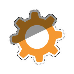 Gear machinery piece icon vector illustration graphic design