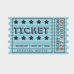 cinema ticket entrance icon vector illustration design