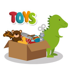 set kids toys icons vector illustration design