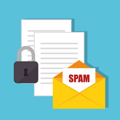 spam electronic mail icon vector illustration design