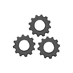 Gears machinery piece icon vector illustration graphic design