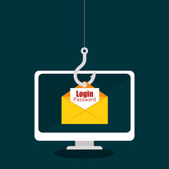 spam electronic mail icon vector illustration design