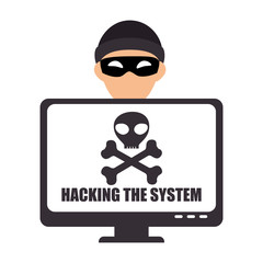 Obraz na płótnie Canvas system hacker character icon vector illustration design