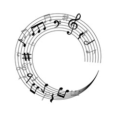 Music notes symbol icon vector illustration graphic design