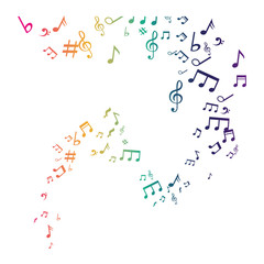 Music notes symbol icon vector illustration graphic design